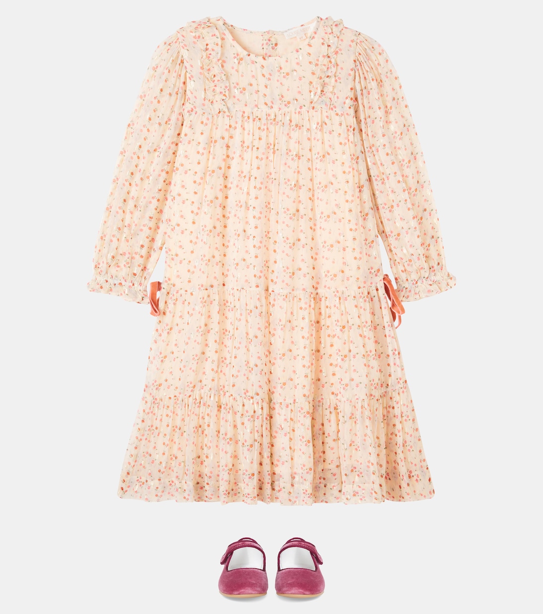 Nyna ruffle-trimmed lamé dress | Louise Misha