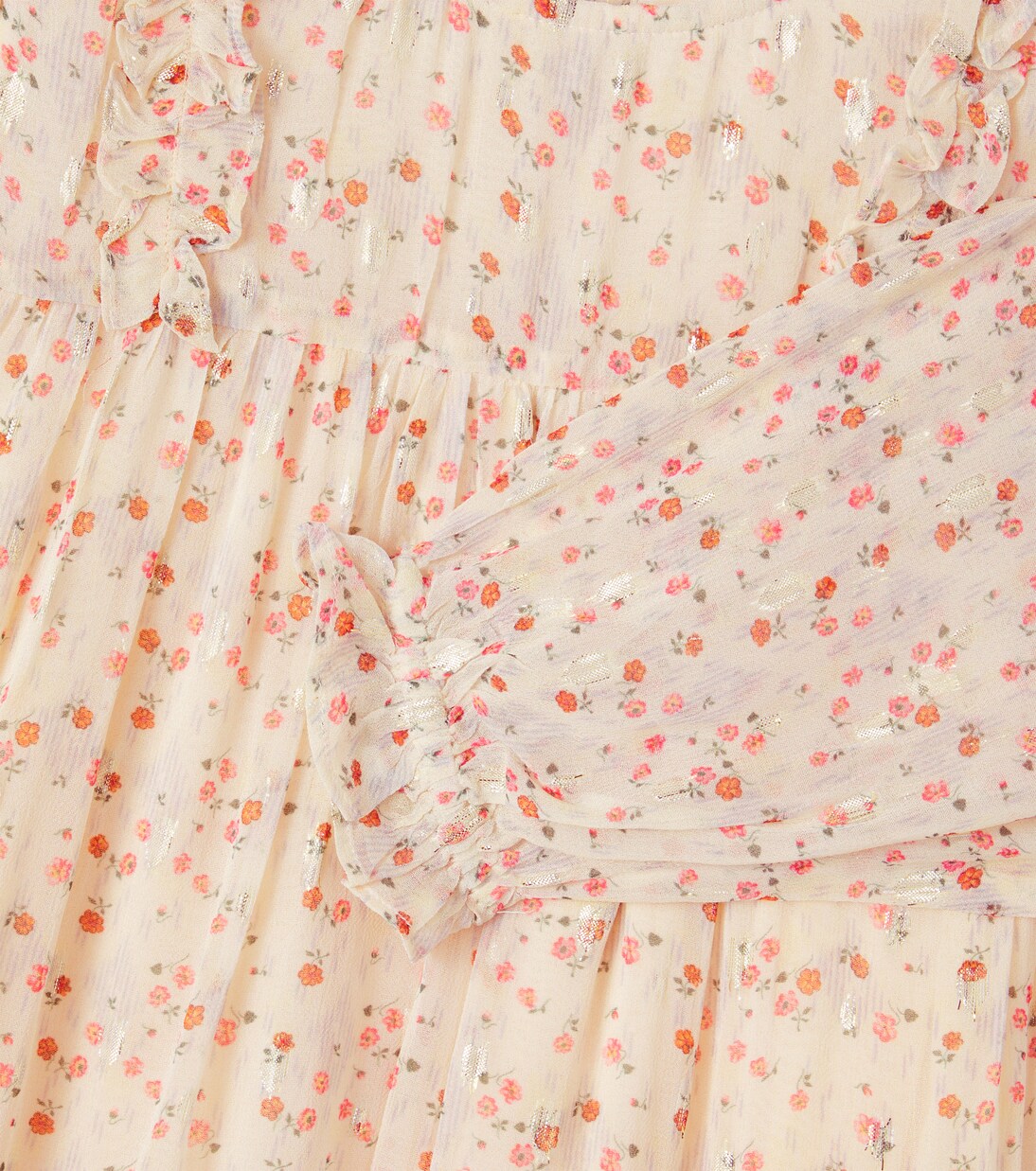 Nyna ruffle-trimmed lamé dress | Louise Misha