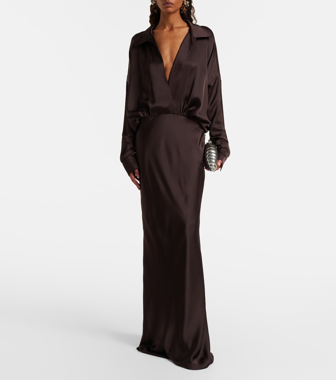 Abito lungo in raso | Norma Kamali