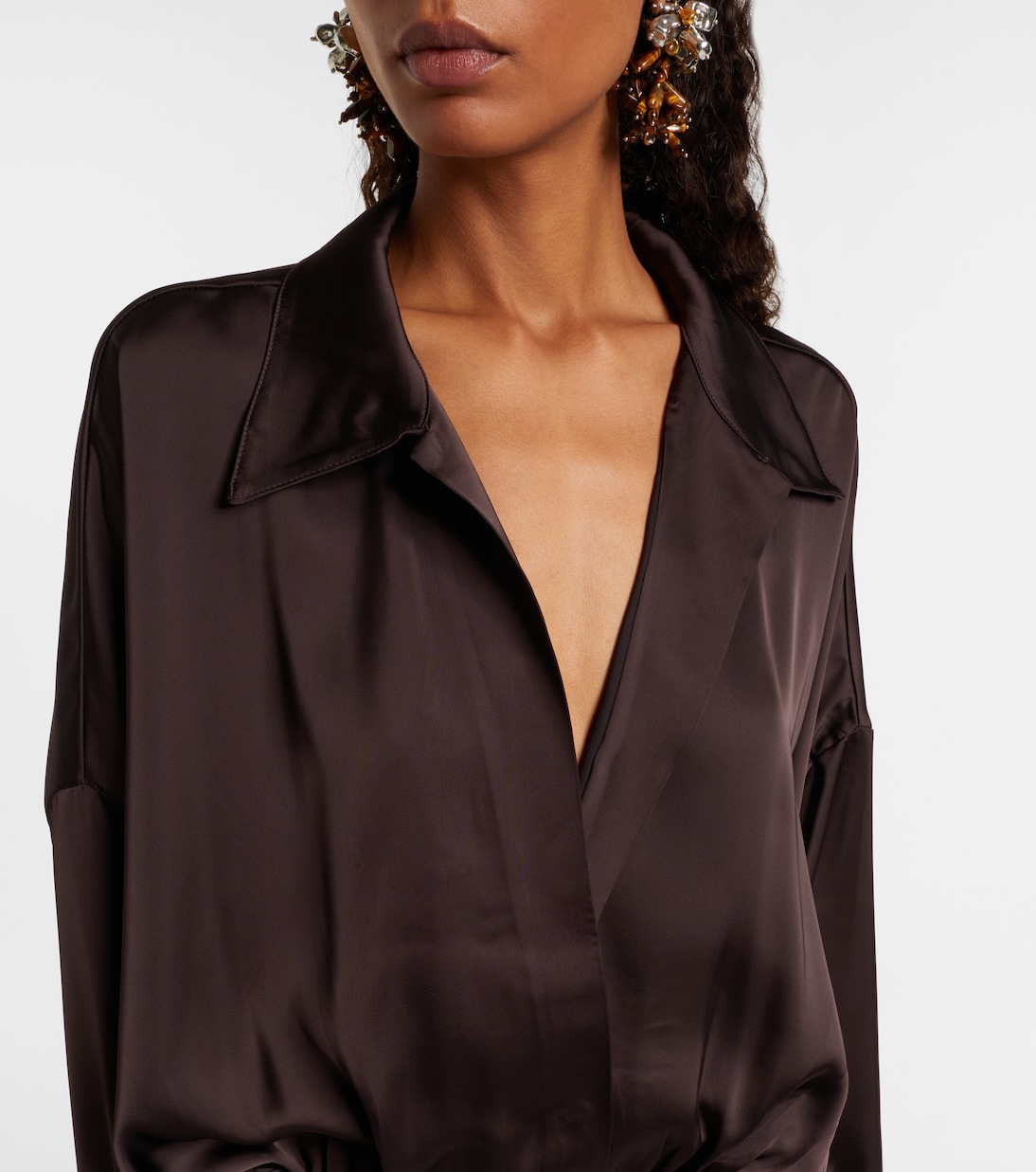 Abito lungo in raso | Norma Kamali