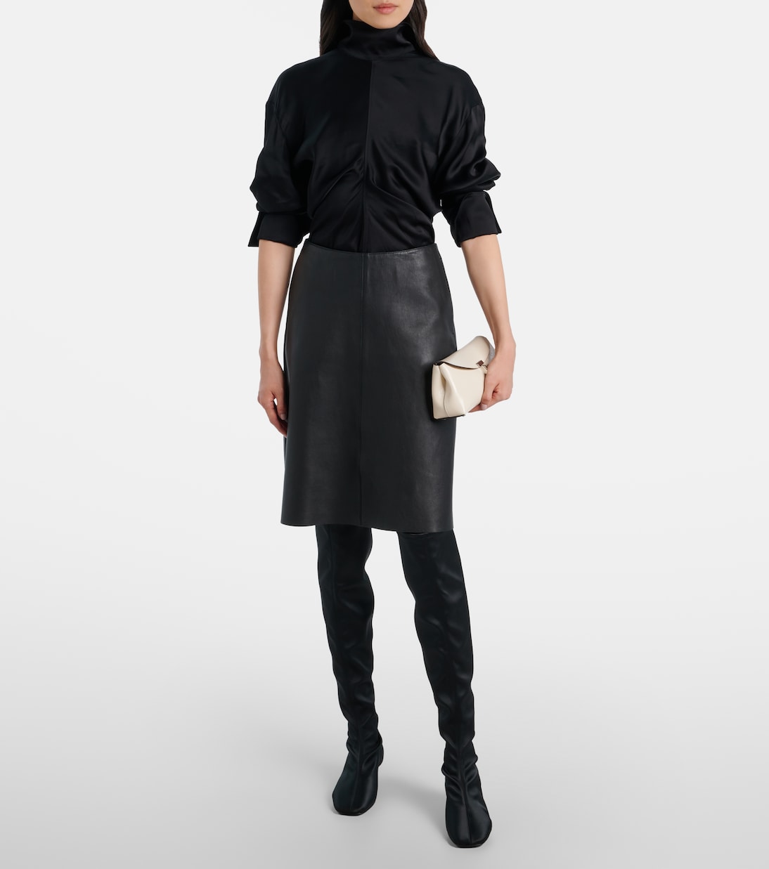 Satin knee-high boots | Toteme