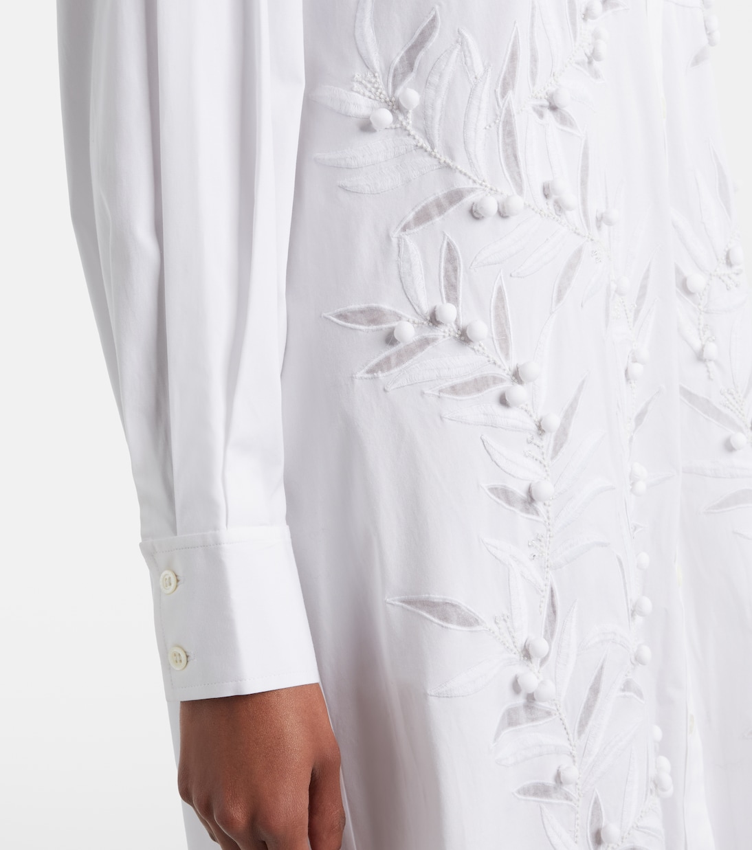 Embroidered cotton-blend gown | Carolina Herrera