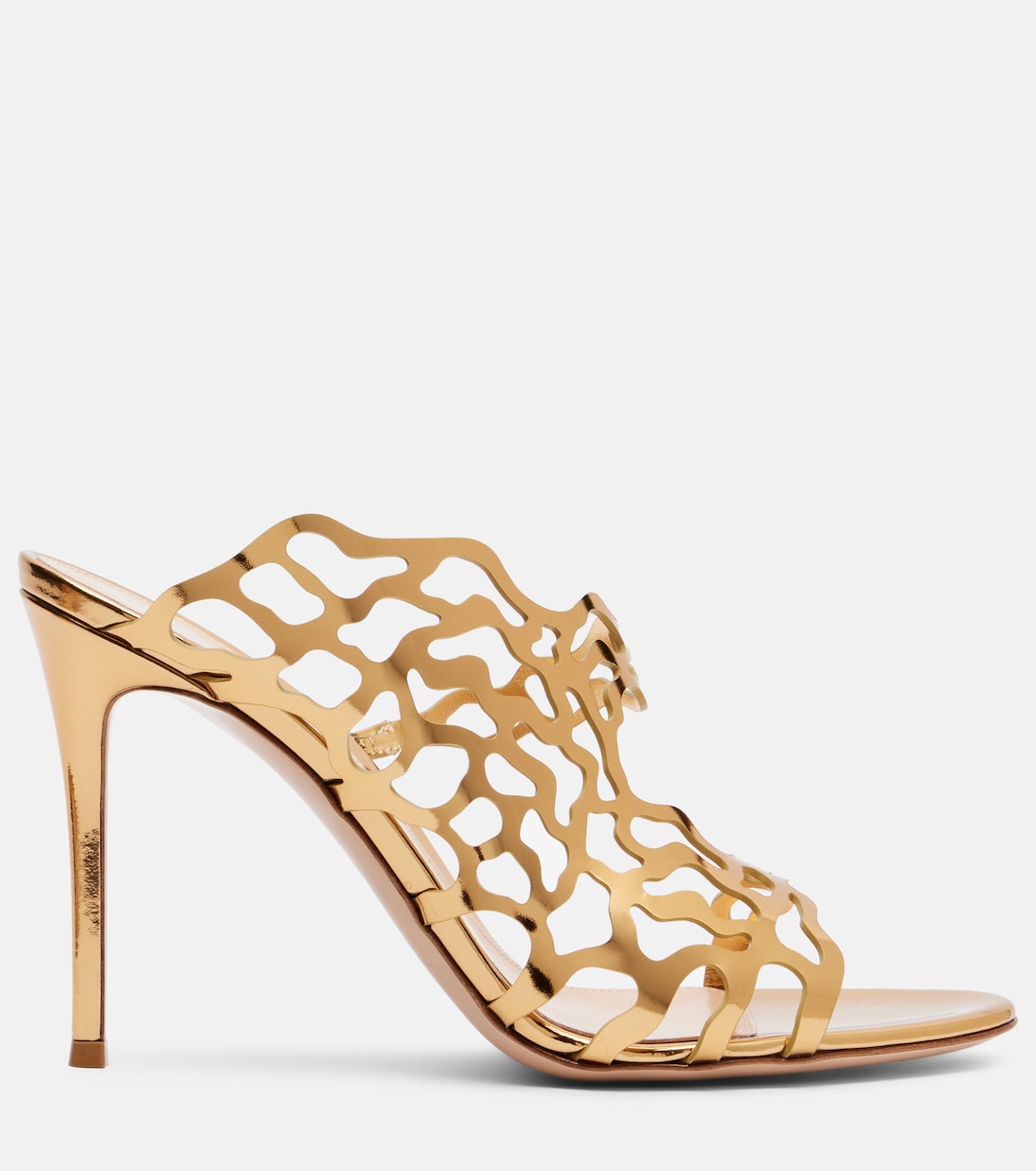 Metallic leather mules | Gianvito Rossi