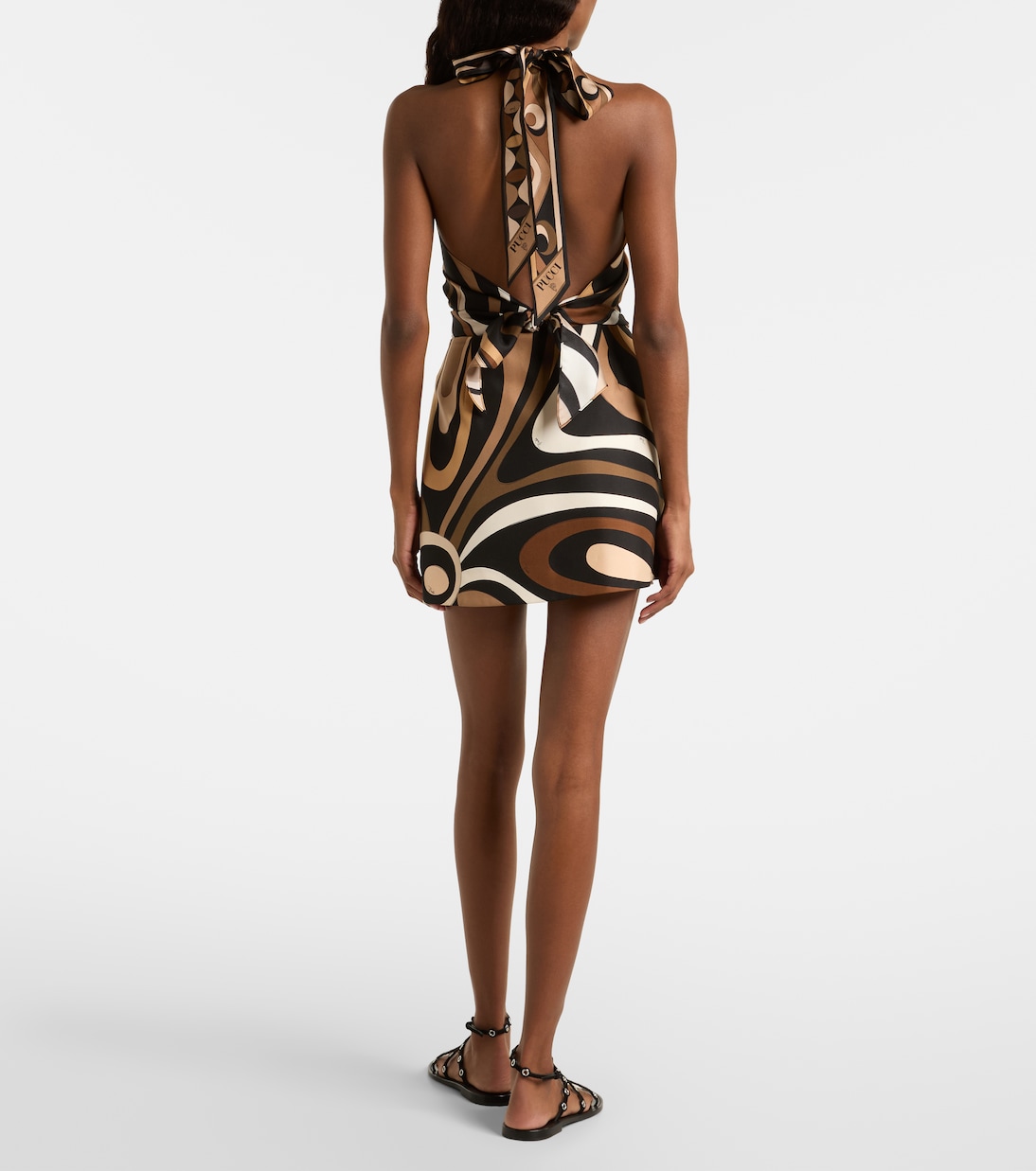 Marmo halterneck silk satin top | Pucci