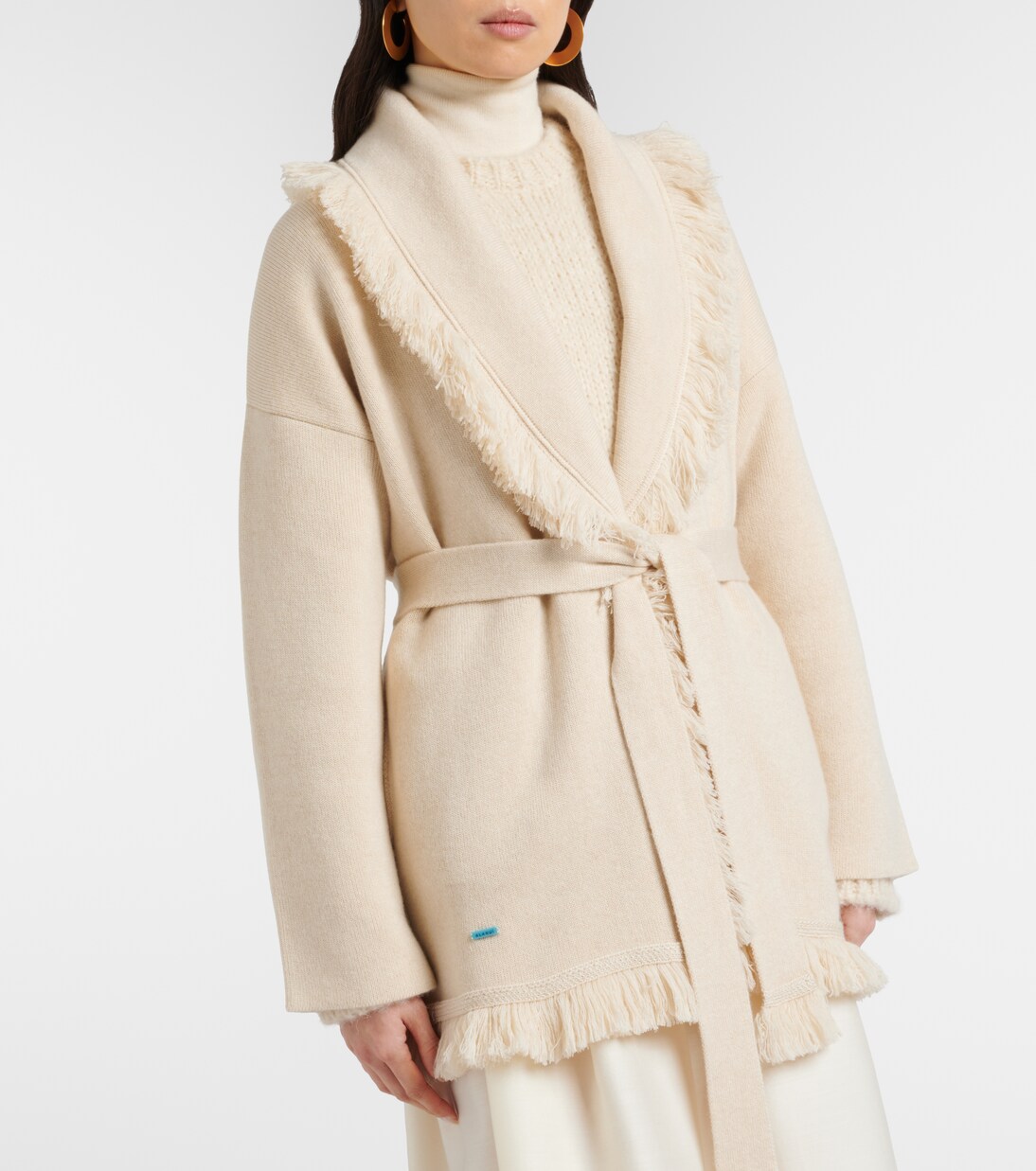 Finest fringed cashmere and cotton cardigan | Alanui