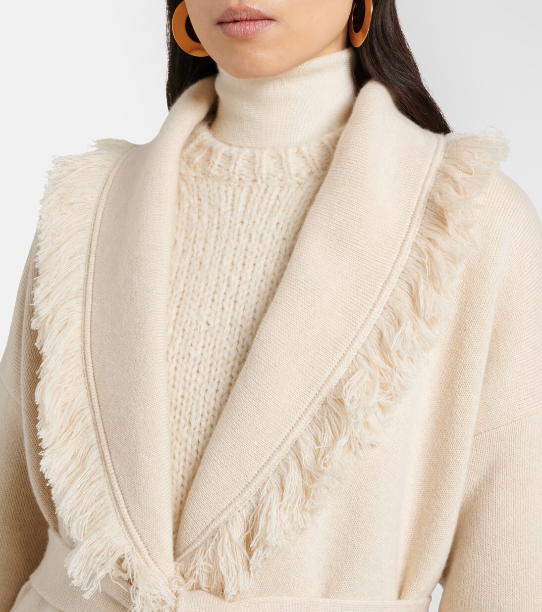 Finest fringed cashmere and cotton cardigan | Alanui