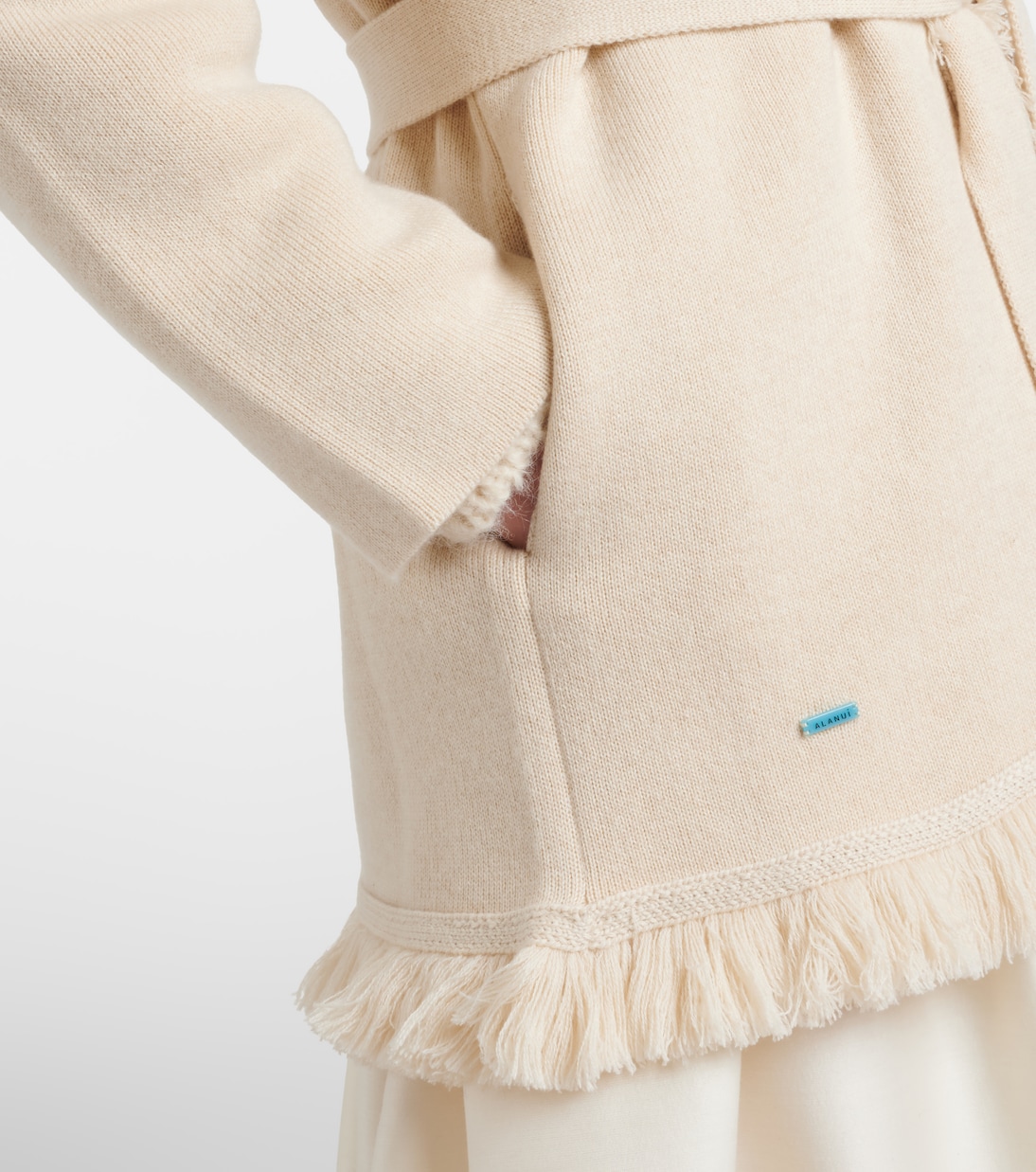 Finest fringed cashmere and cotton cardigan | Alanui