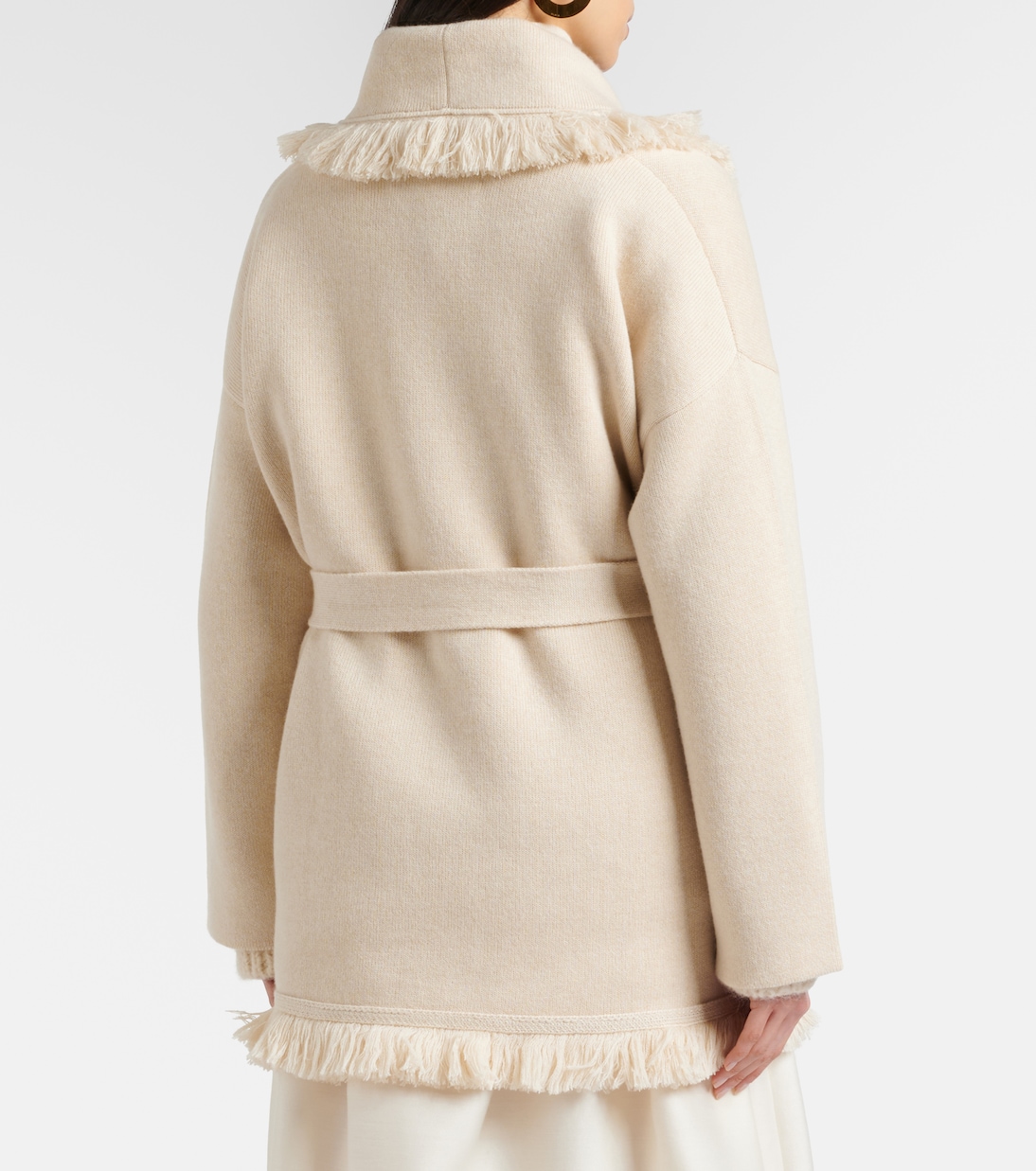 Finest fringed cashmere and cotton cardigan | Alanui