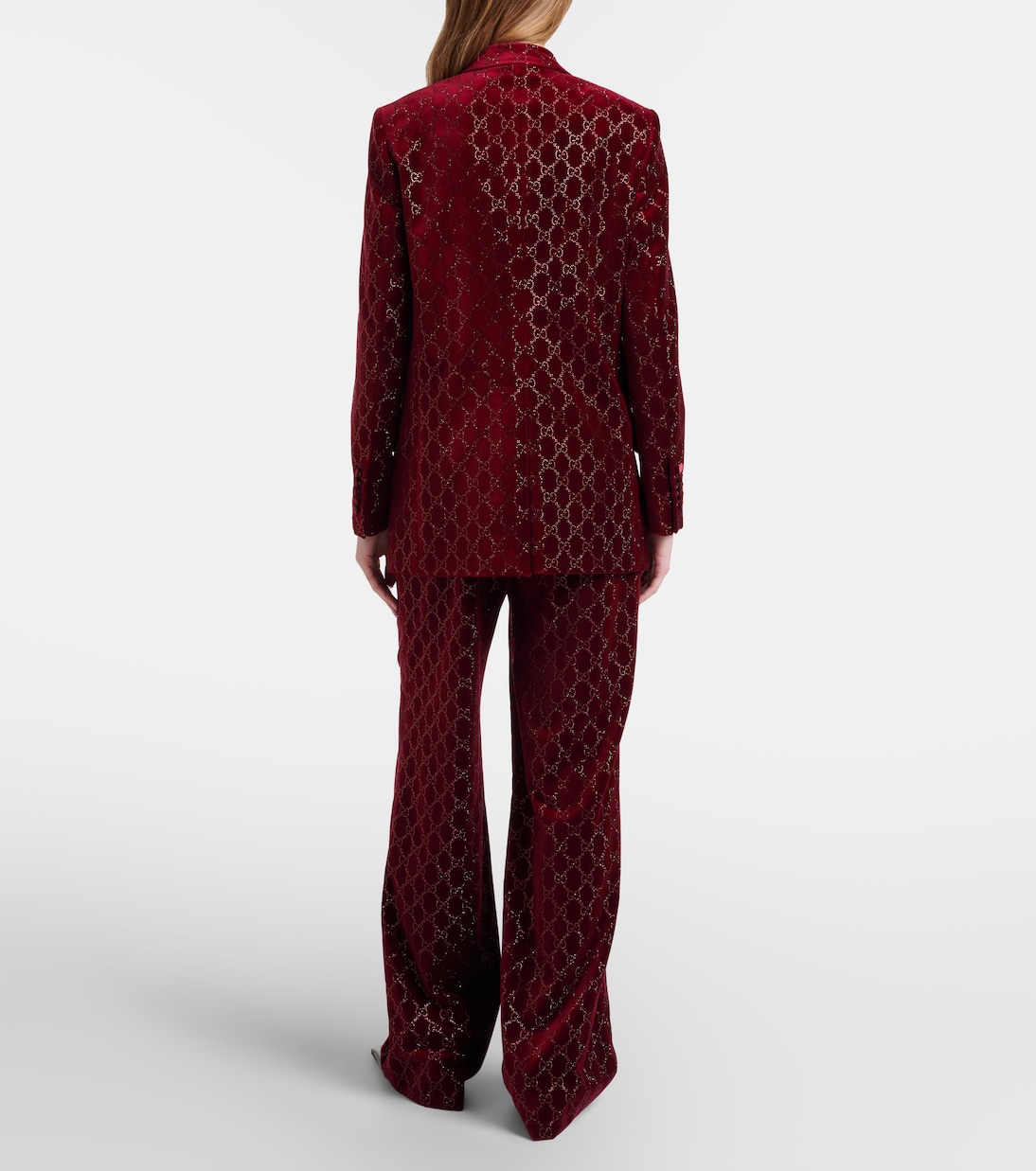 GG cotton velvet wide-leg pants | Gucci