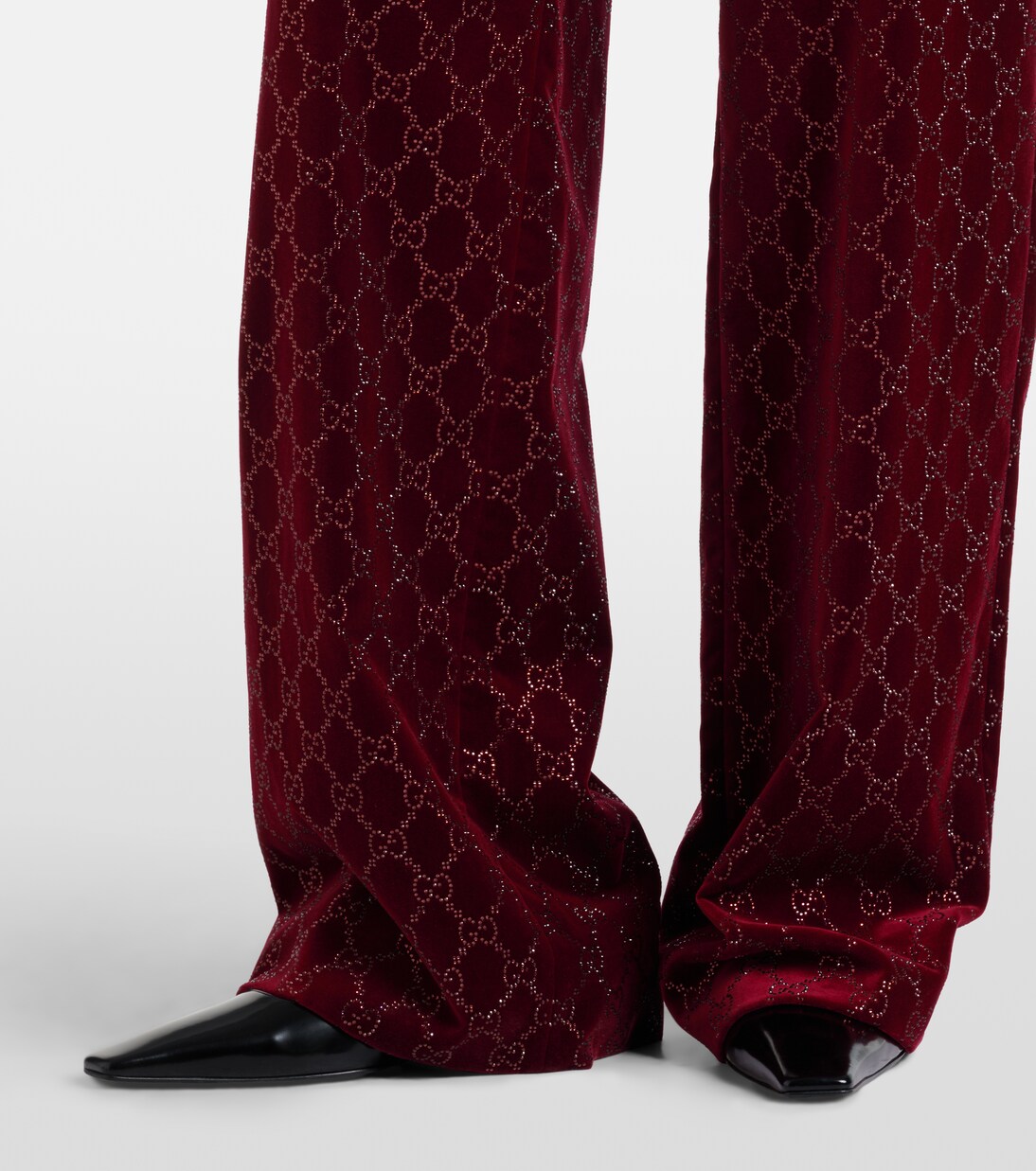 GG cotton velvet wide-leg pants | Gucci