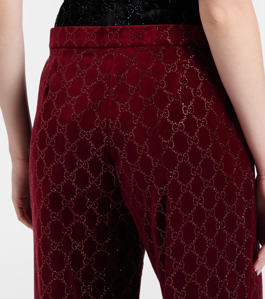 GG cotton velvet wide-leg pants | Gucci