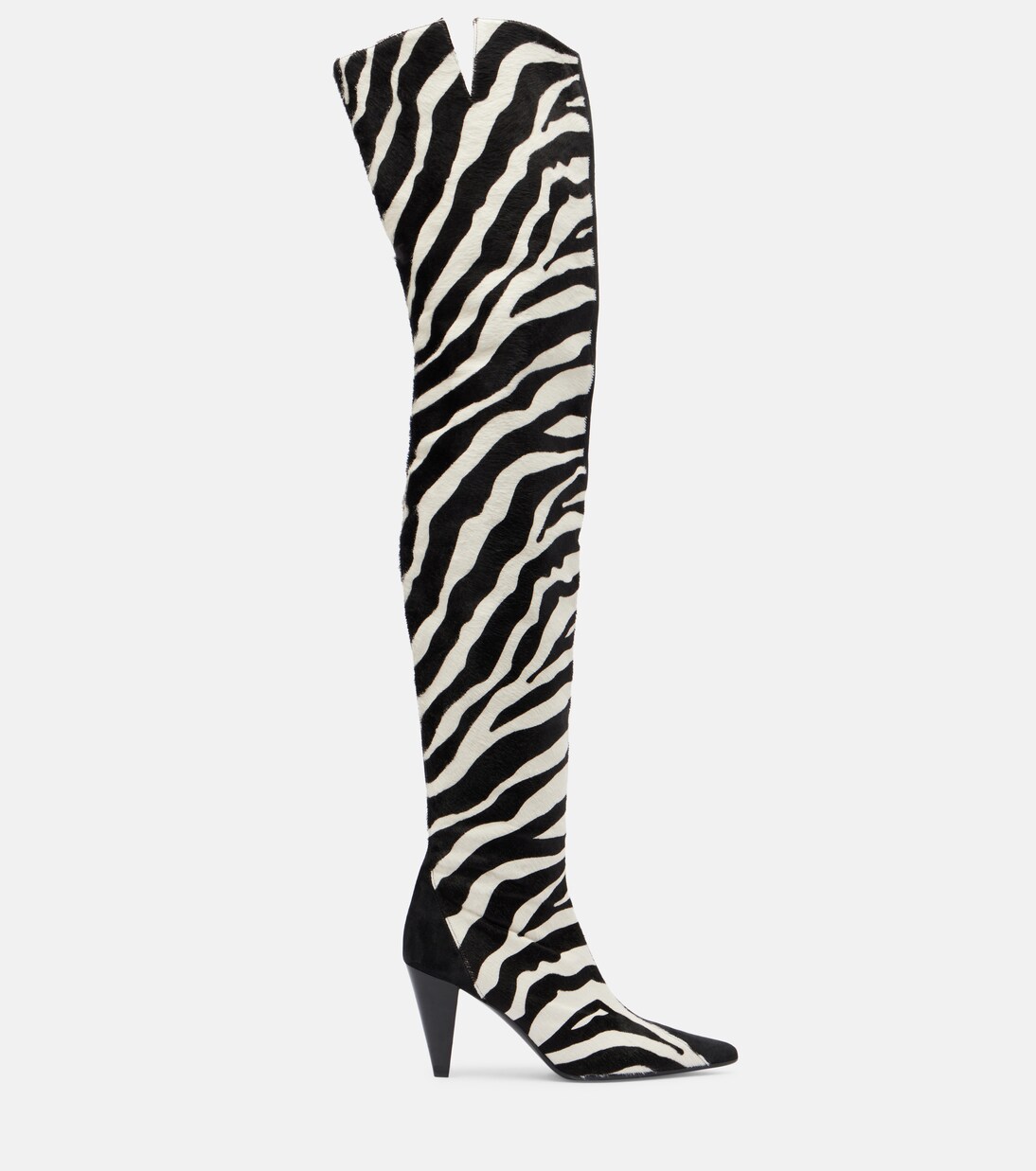 Harvey 85 calf hair over-the-knee boots | Khaite