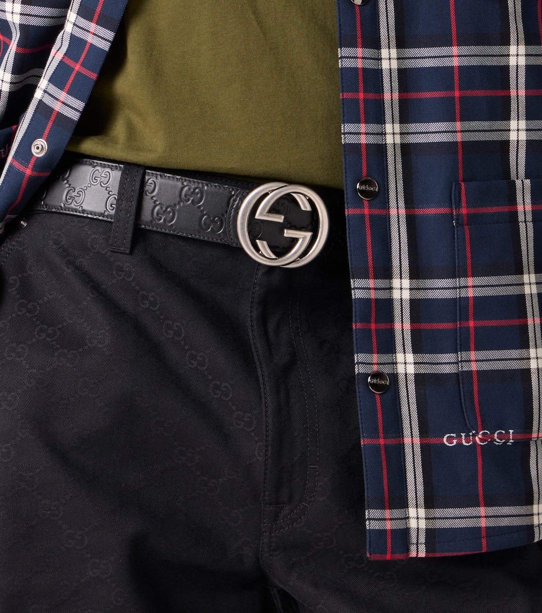 Interlocking G reversible leather belt | Gucci