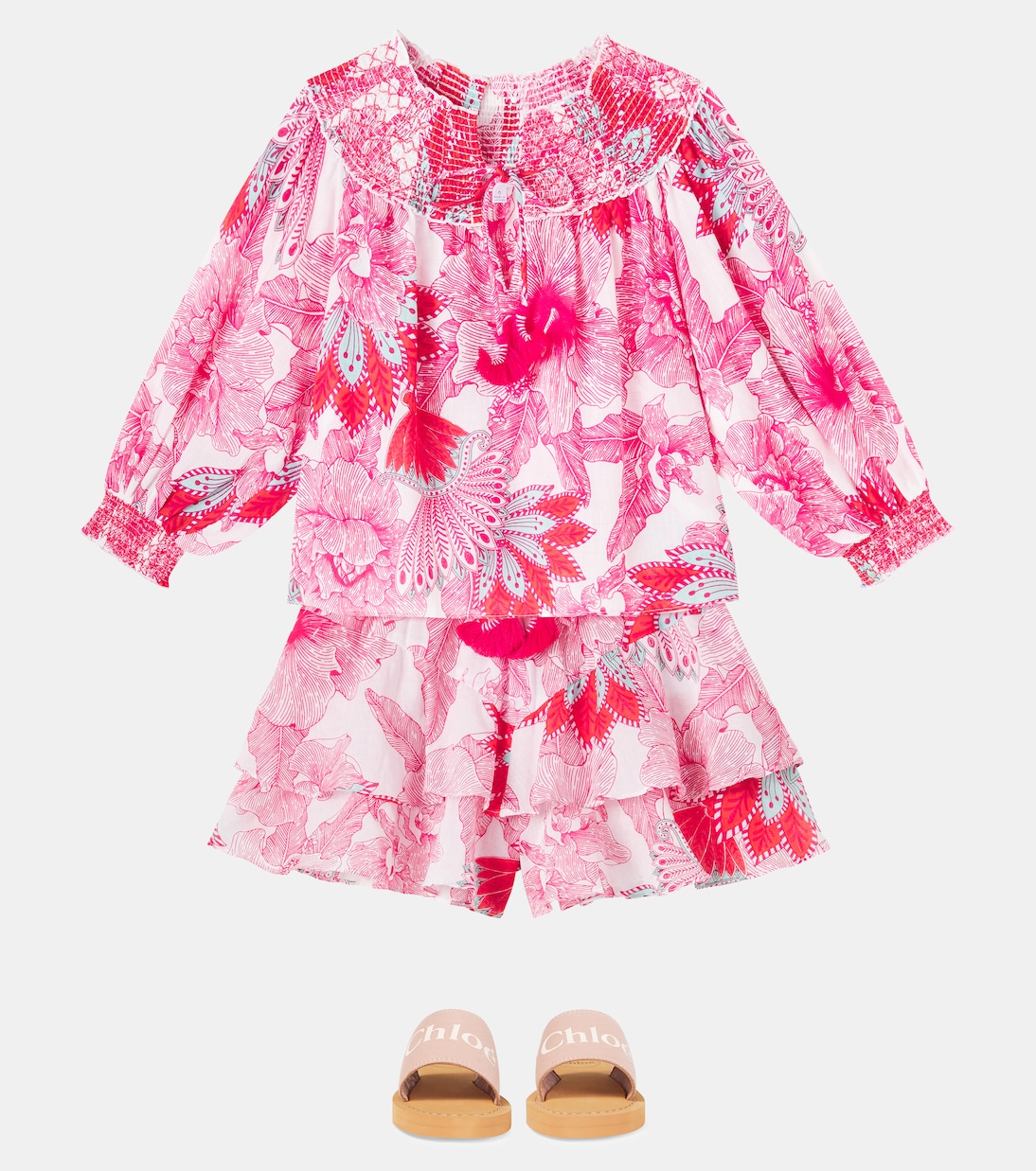 Thalia ruffled cotton shorts | Poupette St Barth Kids