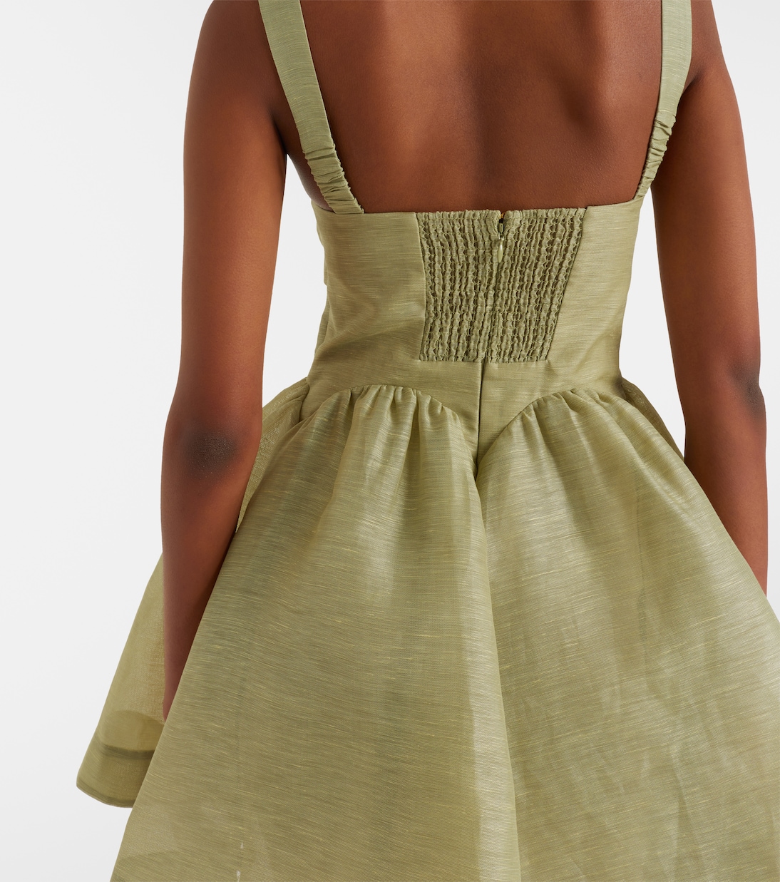 Rebellion linen and silk organza minidress | Zimmermann