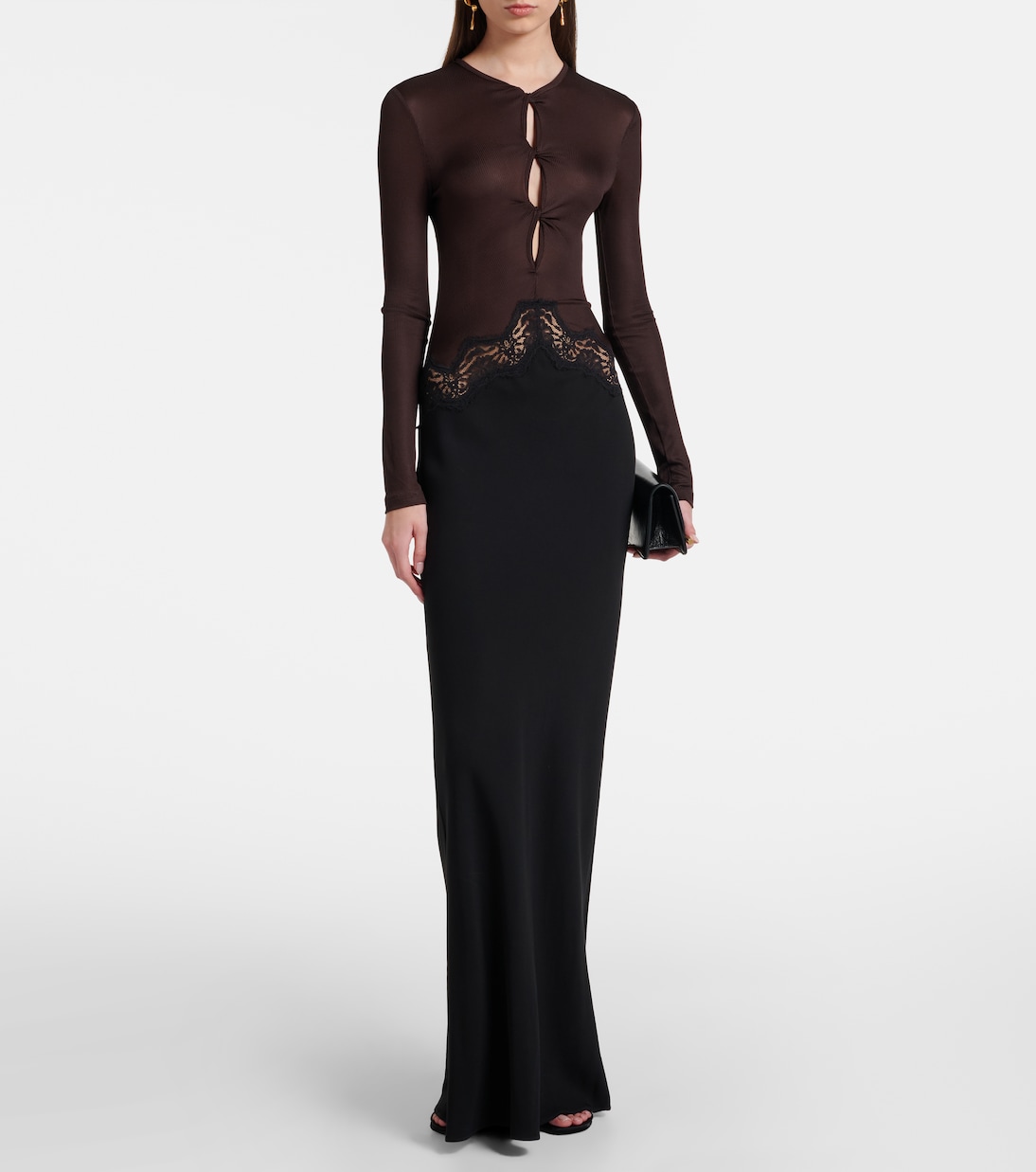 Robe aus Jersey mit Spitze | Christopher Esber