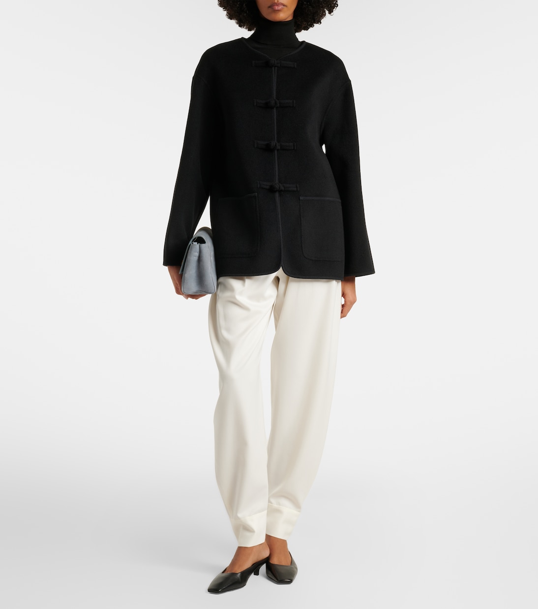 Wool-blend barrel-leg pants | Róhe