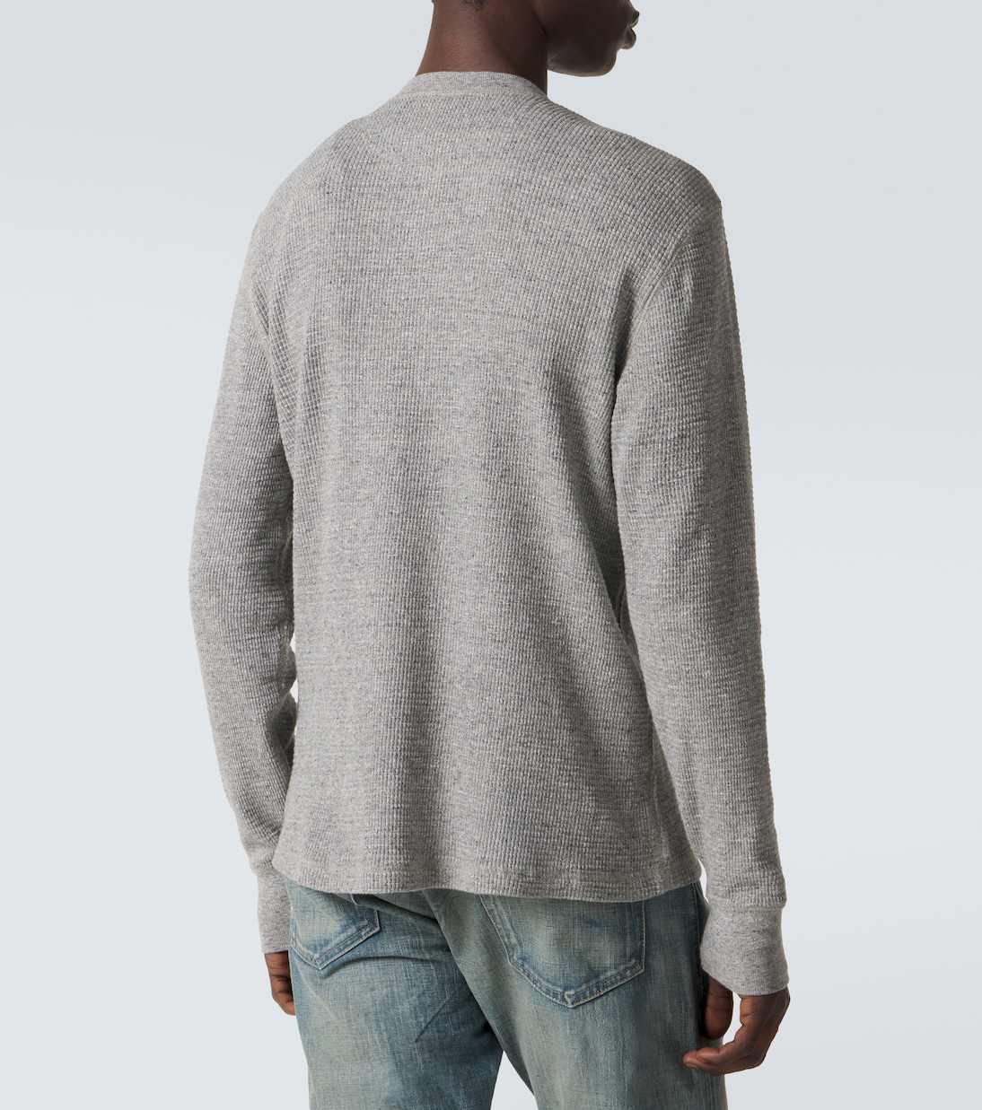 Waffle-knit cotton Henley shirt | RRL