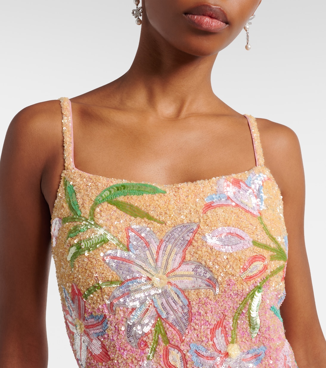 Floral sequined gown | Là Fuori