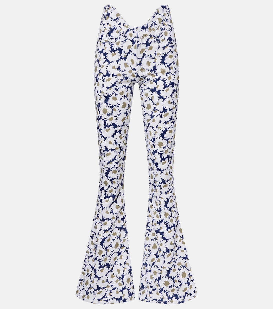 Floral flared jeans | Jean Paul Gaultier
