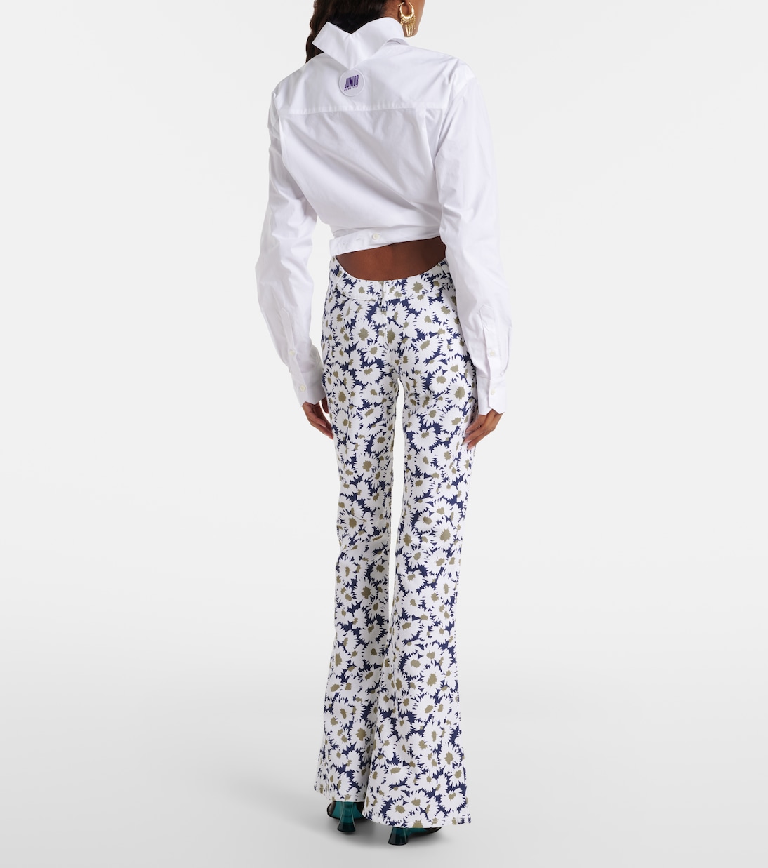 Floral flared jeans | Jean Paul Gaultier