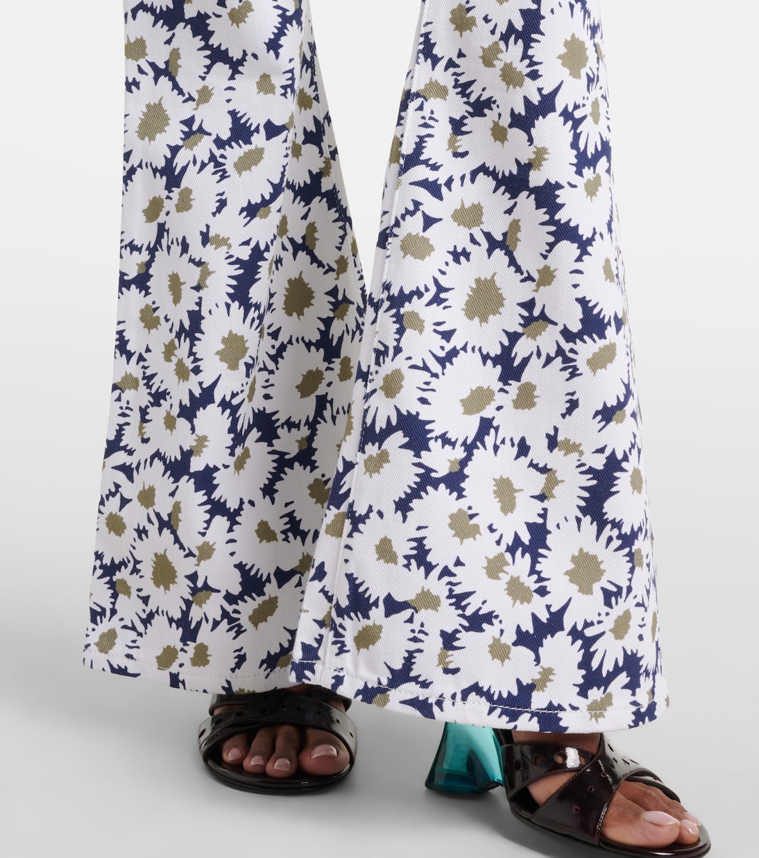 Floral flared jeans | Jean Paul Gaultier