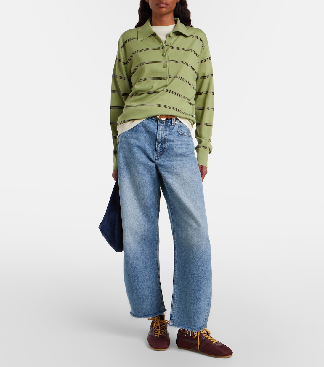 Bubble cropped barrel-leg jeans | Frame