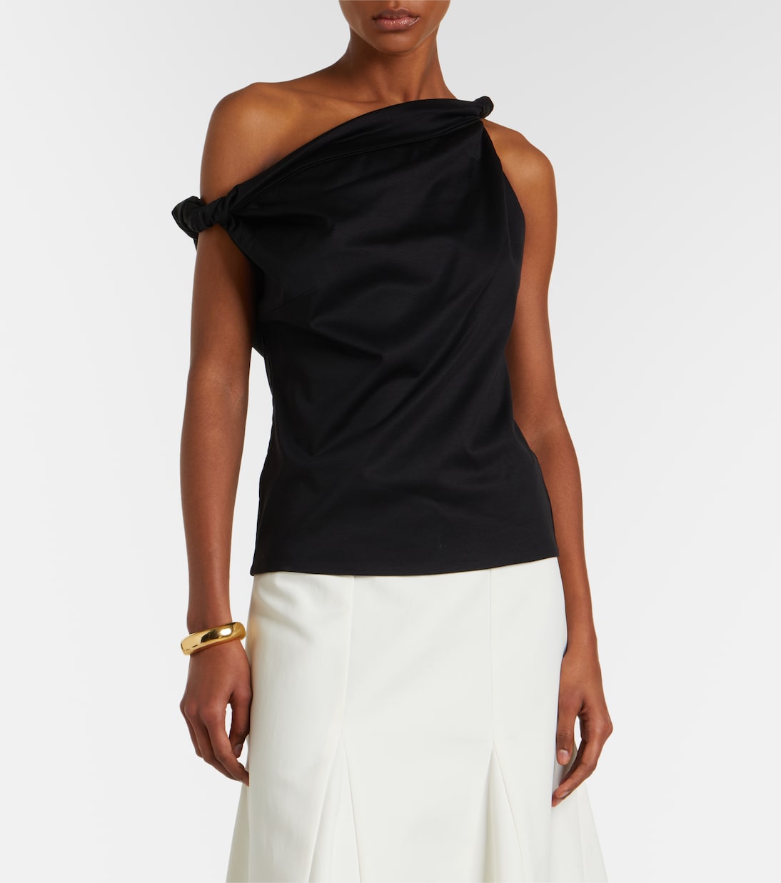 One-Shoulder-Top aus einem Baumwollgemisch | Róhe
