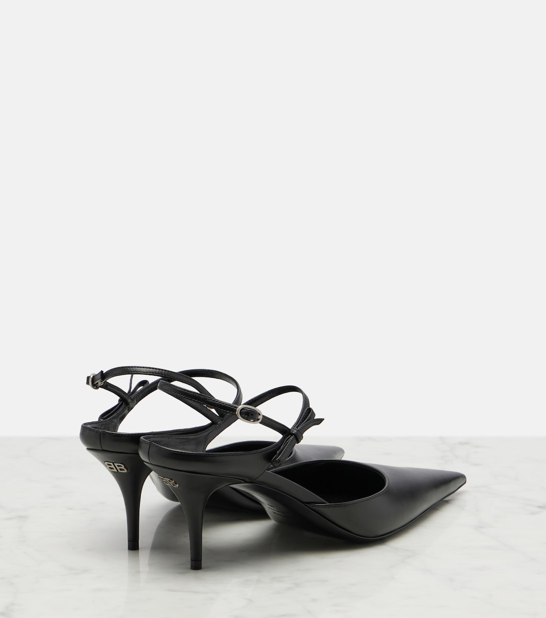 Avenue Bow leather slingback pumps | Balenciaga