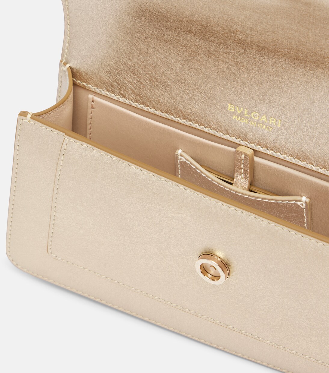 Serpenti Forever metallic leather clutch | Bvlgari