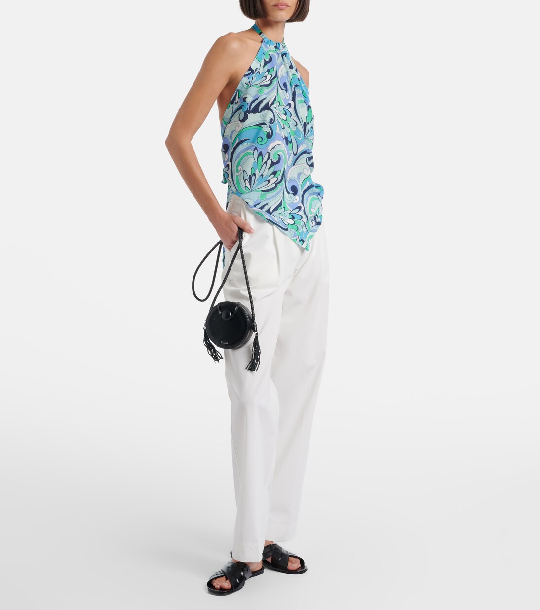 توب بياقة هالتر بطبعات Raya | Melissa Odabash