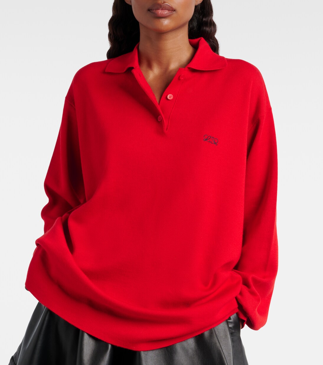 Double L cashmere-blend polo sweater | Loewe