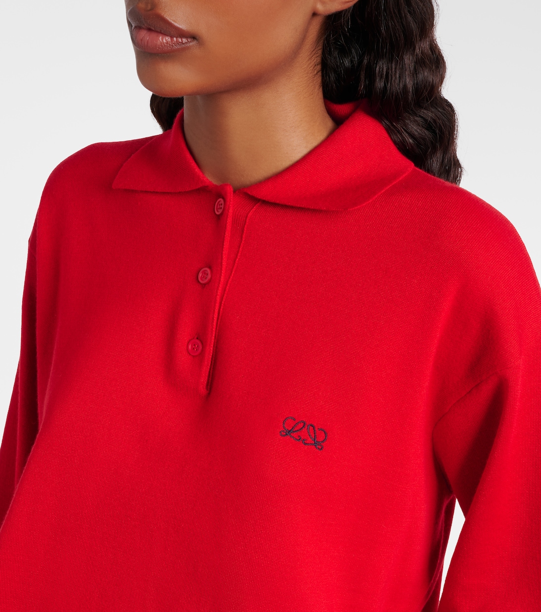 Double L cashmere-blend polo sweater | Loewe