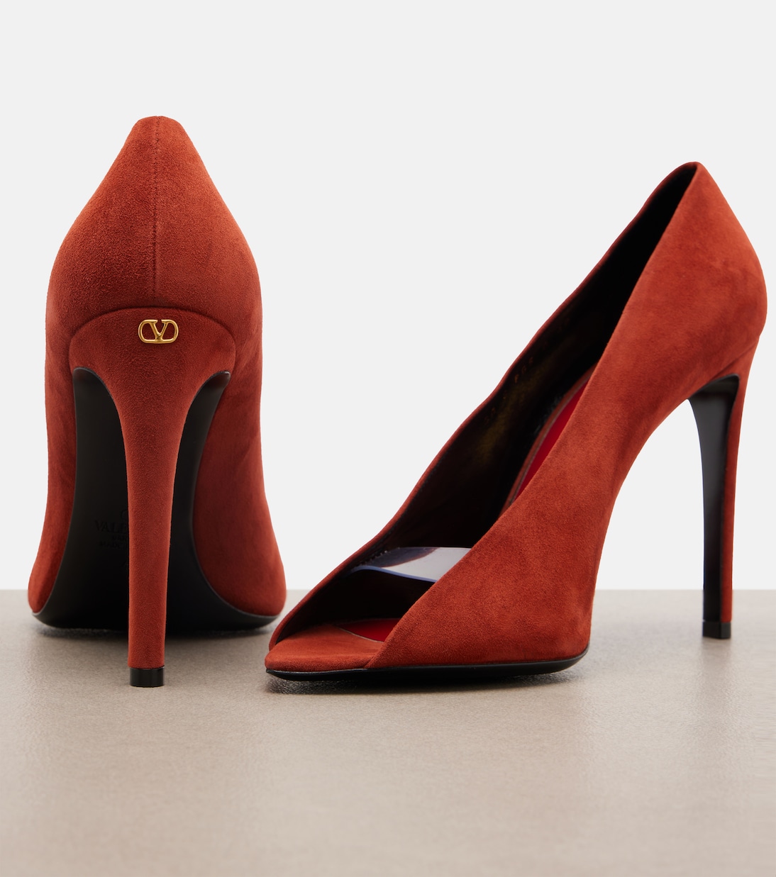 Pumps aperte in suede Révélé | Valentino Garavani