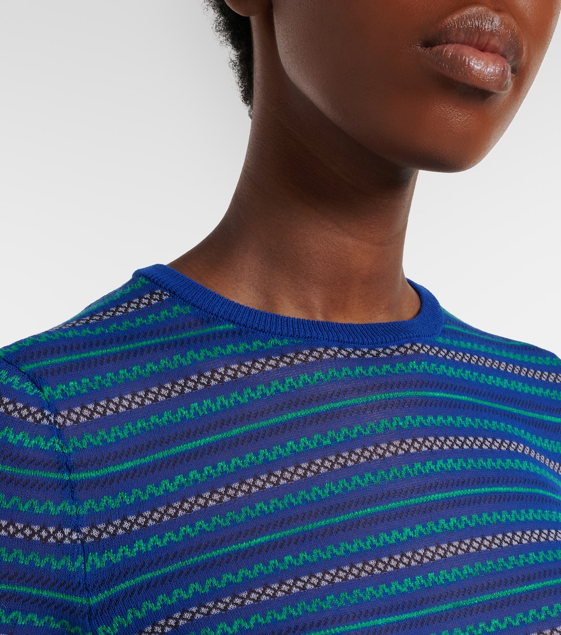 Striped cotton-blend T-shirt | JW Anderson