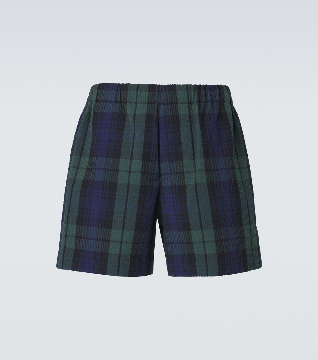 Checked cotton seersucker shorts | JW Anderson