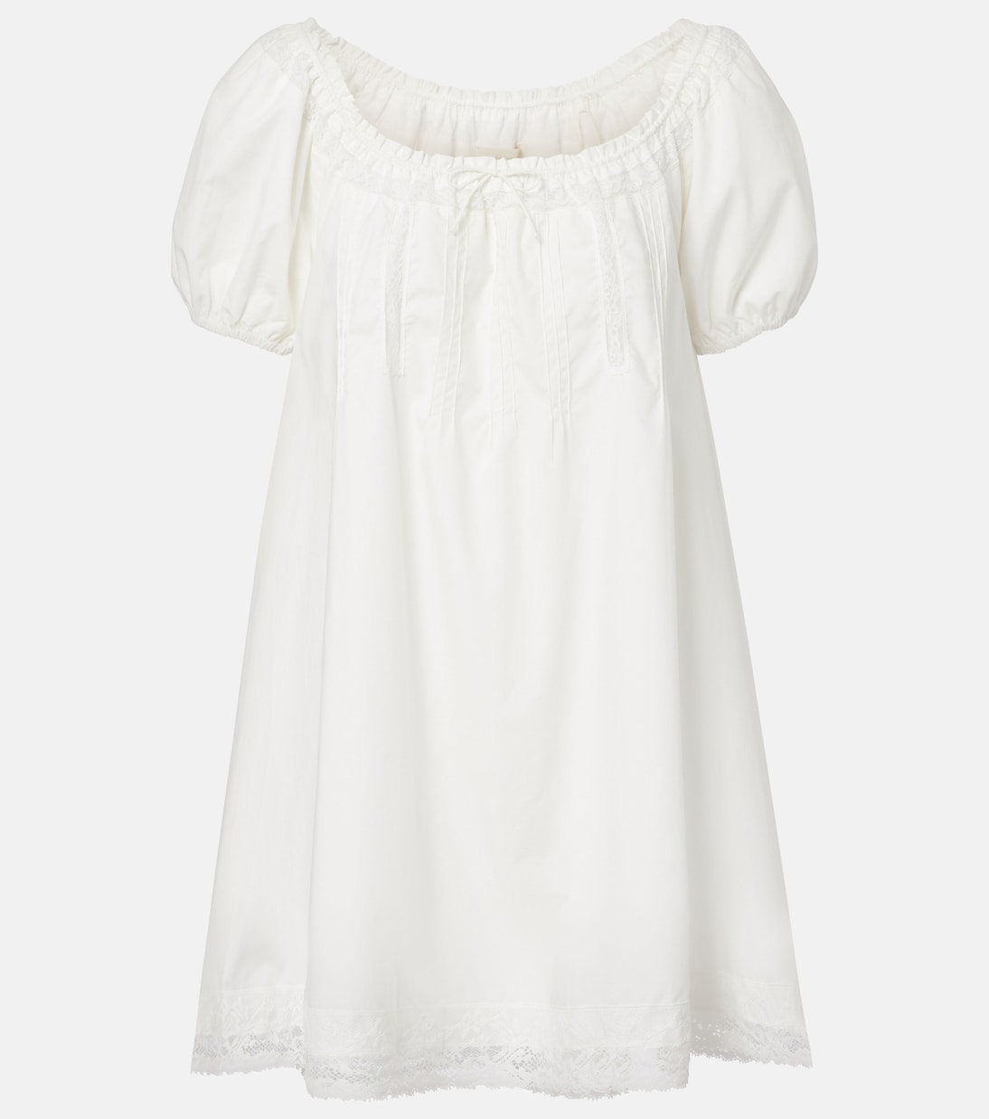 Vestido corto Galle de algodón con encaje | Faithfull