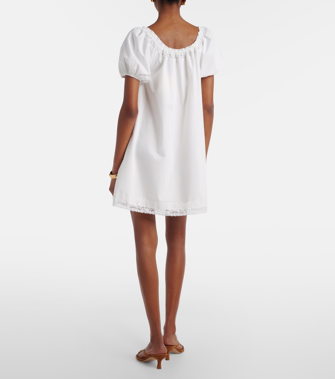 Vestido corto Galle de algodón con encaje | Faithfull