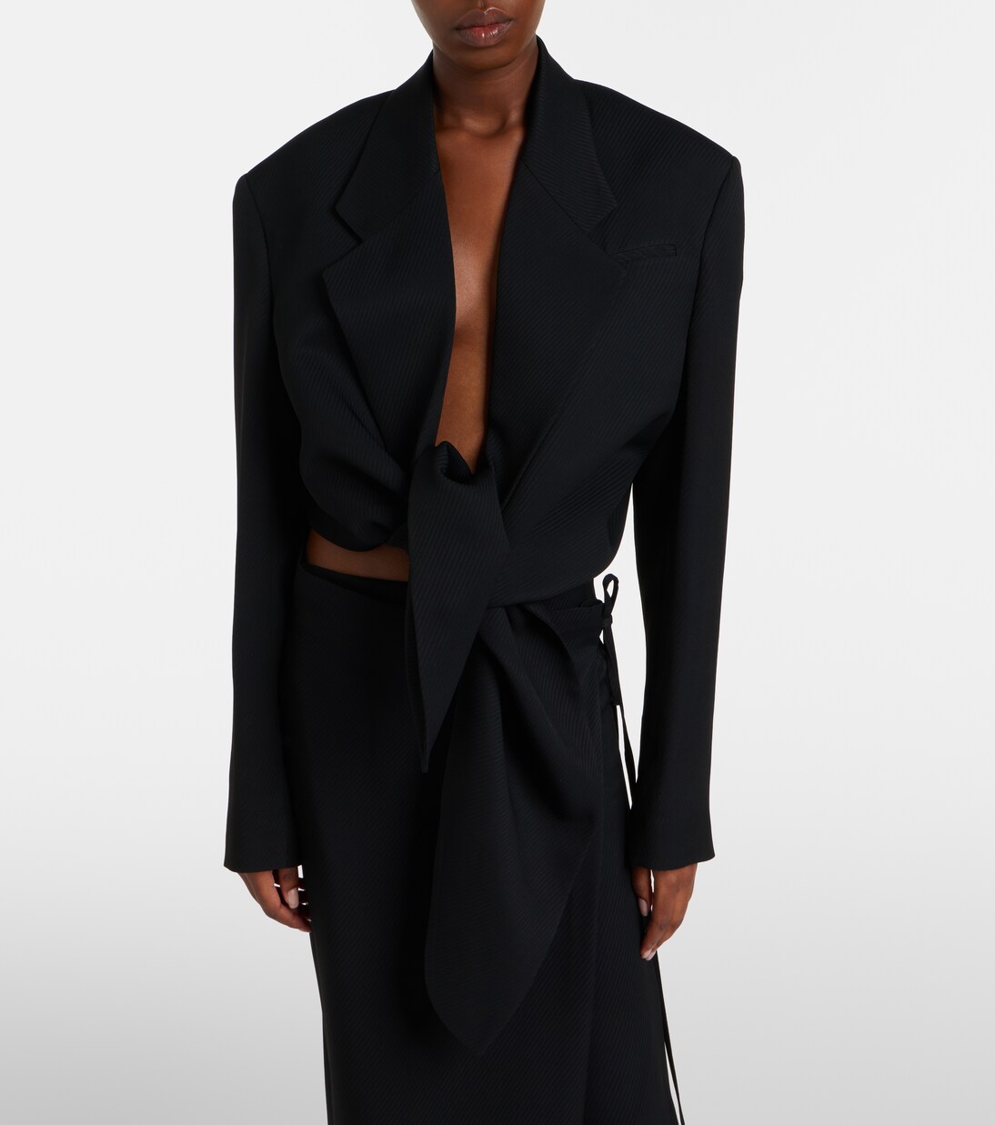 Petunia striped cropped jacket | Calvin Klein Collection