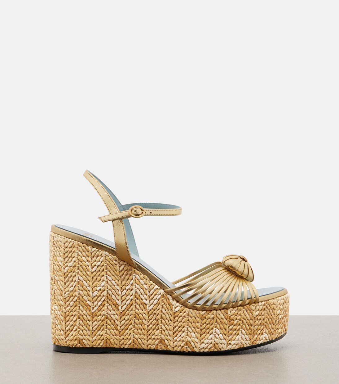 Cœur Royal leather espadrille wedges | Valentino Garavani