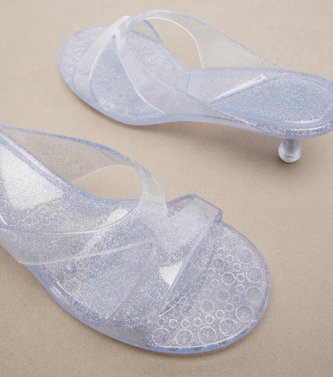 Jelly Drop glitter TPU mules | Jimmy Choo