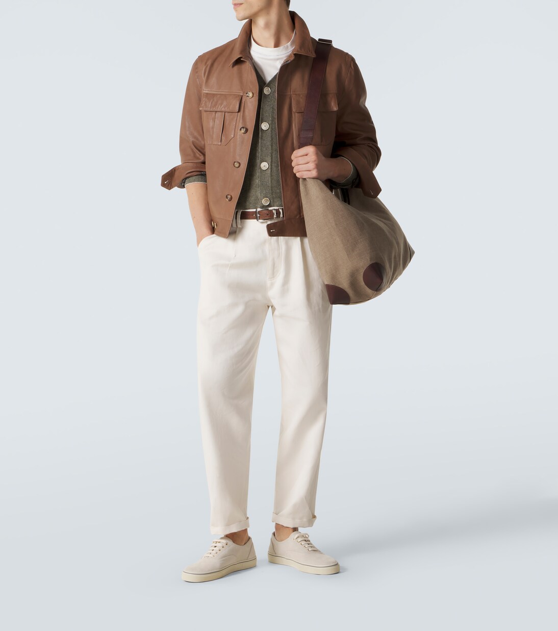 Linen and cotton cardigan | Brunello Cucinelli