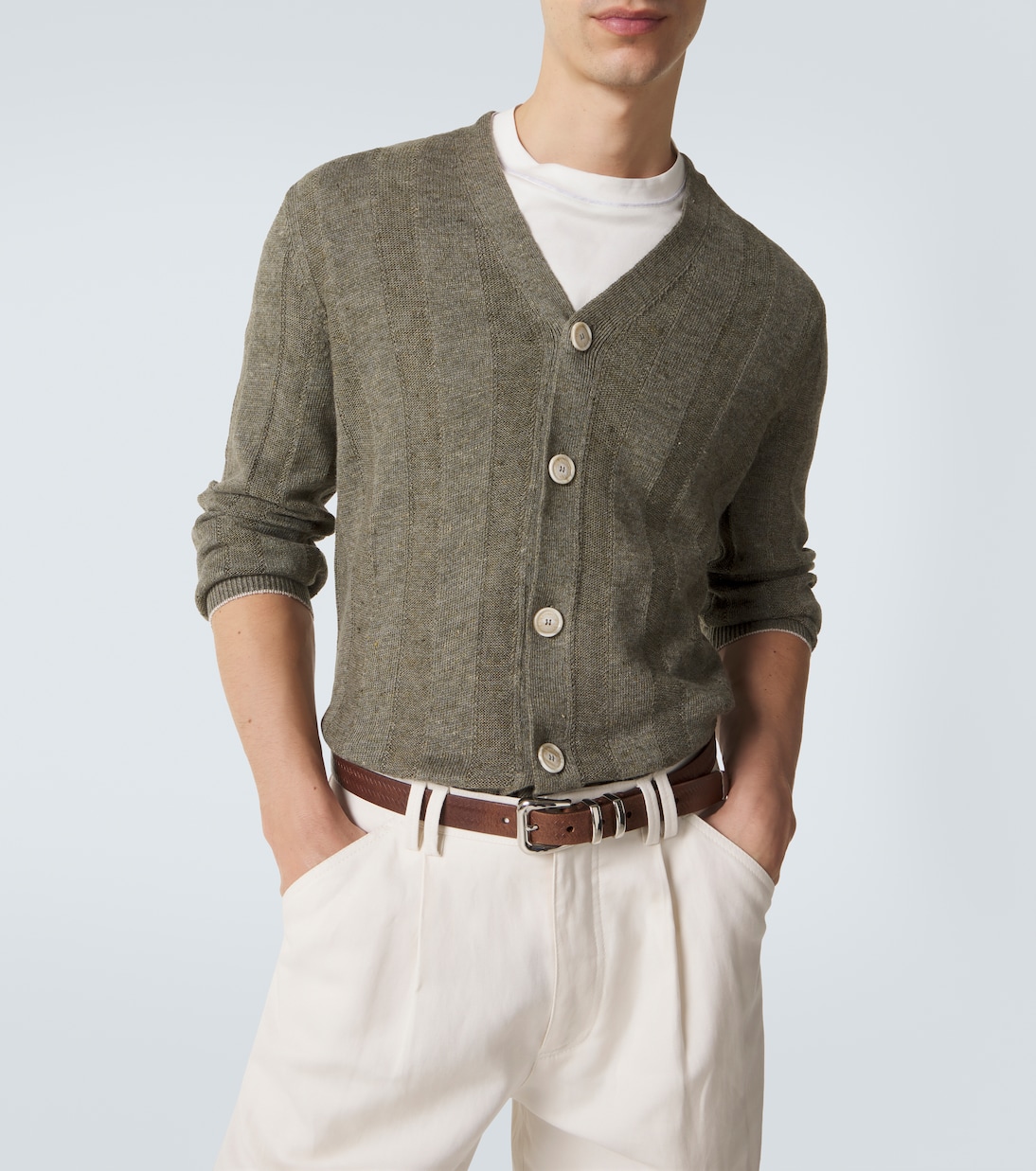 Linen and cotton cardigan | Brunello Cucinelli