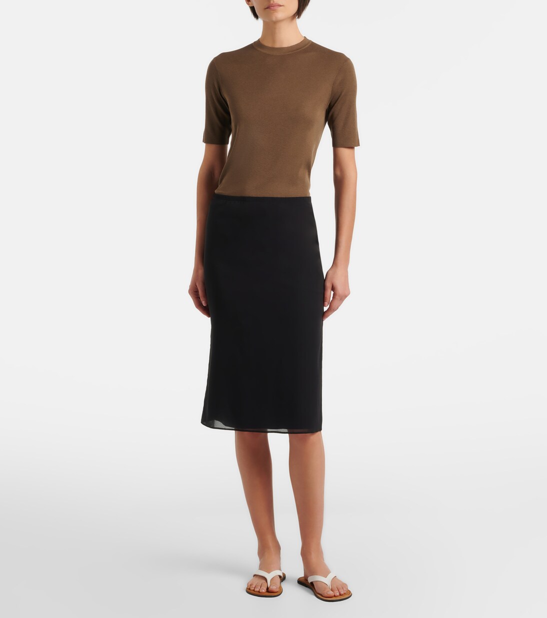 Ozzi silk-blend T-shirt | The Row