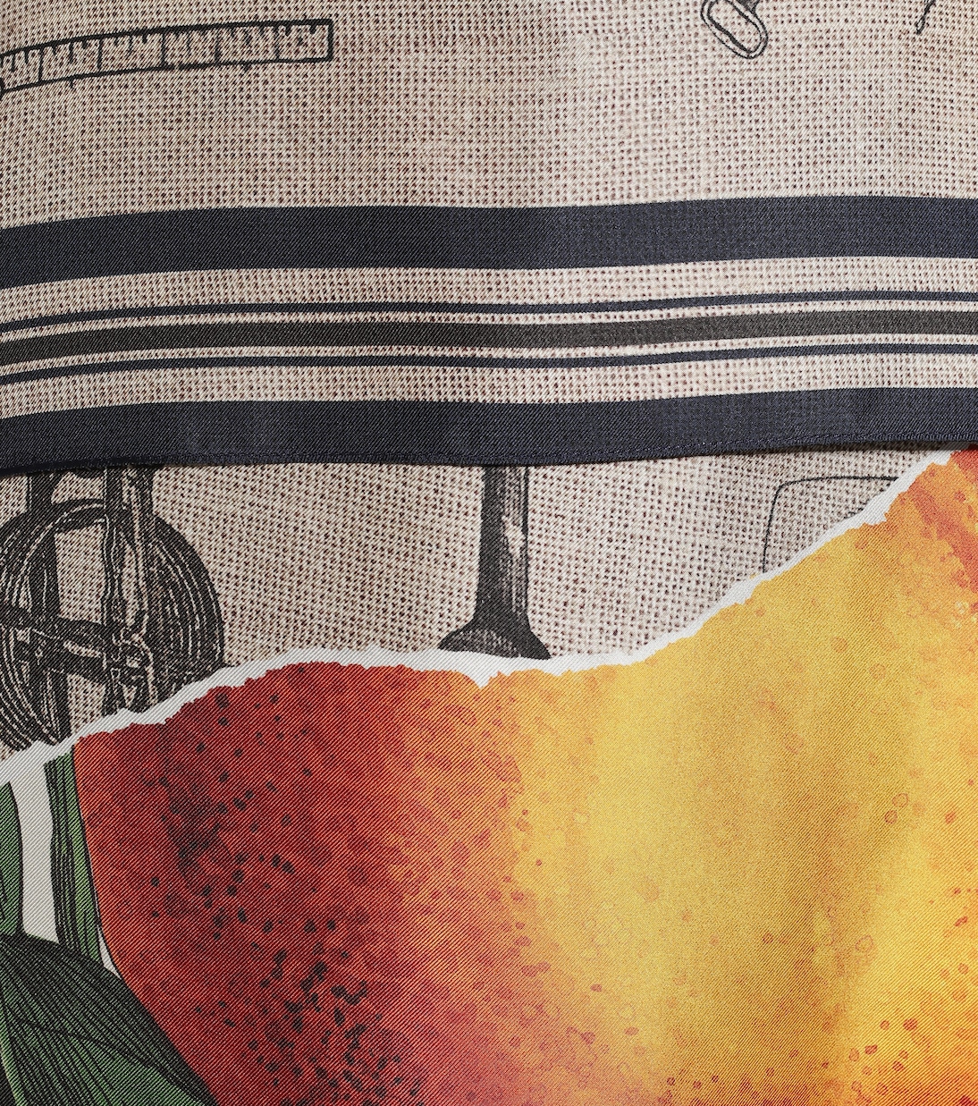 Printed silk-twill midi skirt | Monse