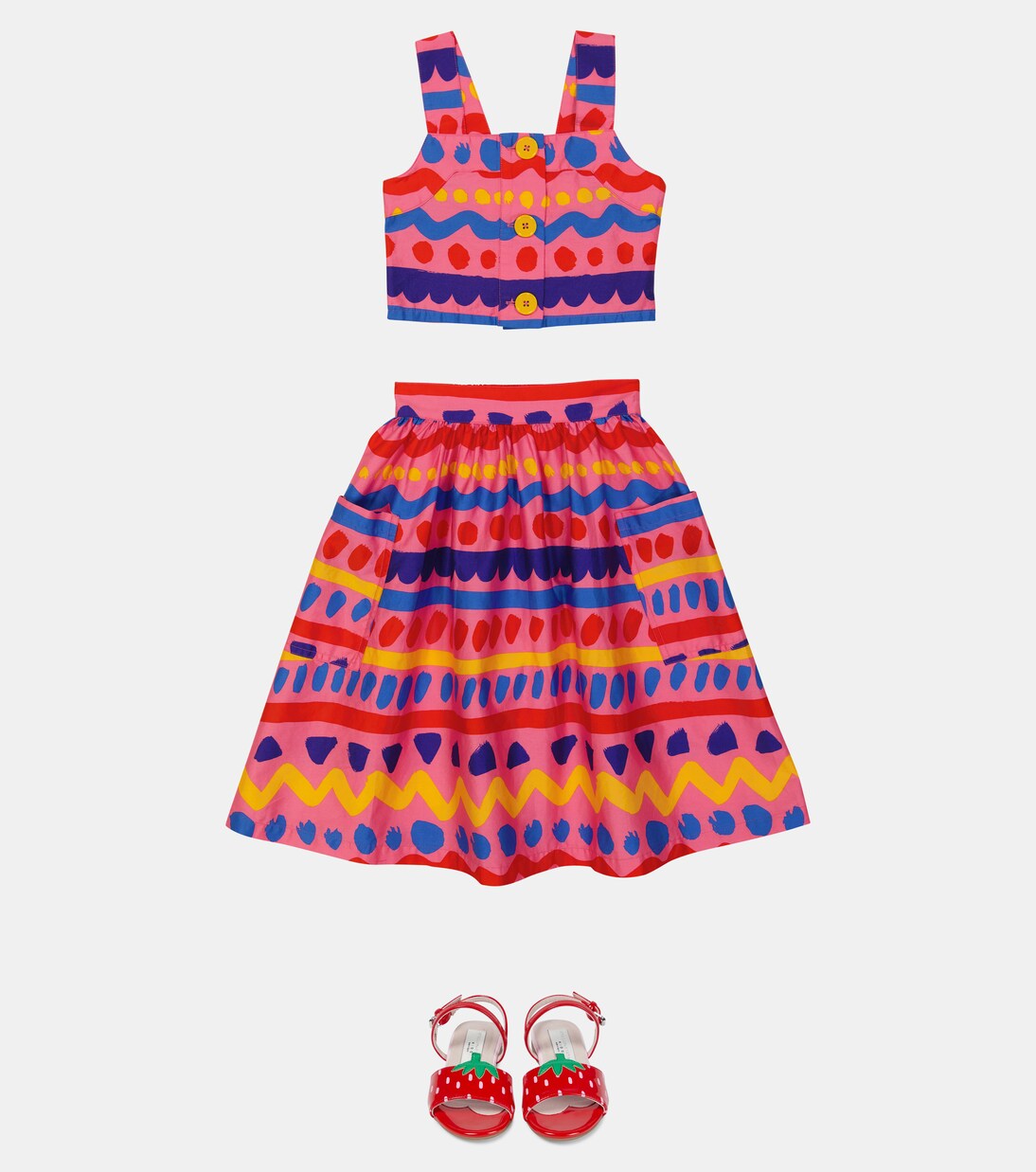 Printed cotton crop top | Stella McCartney Kids