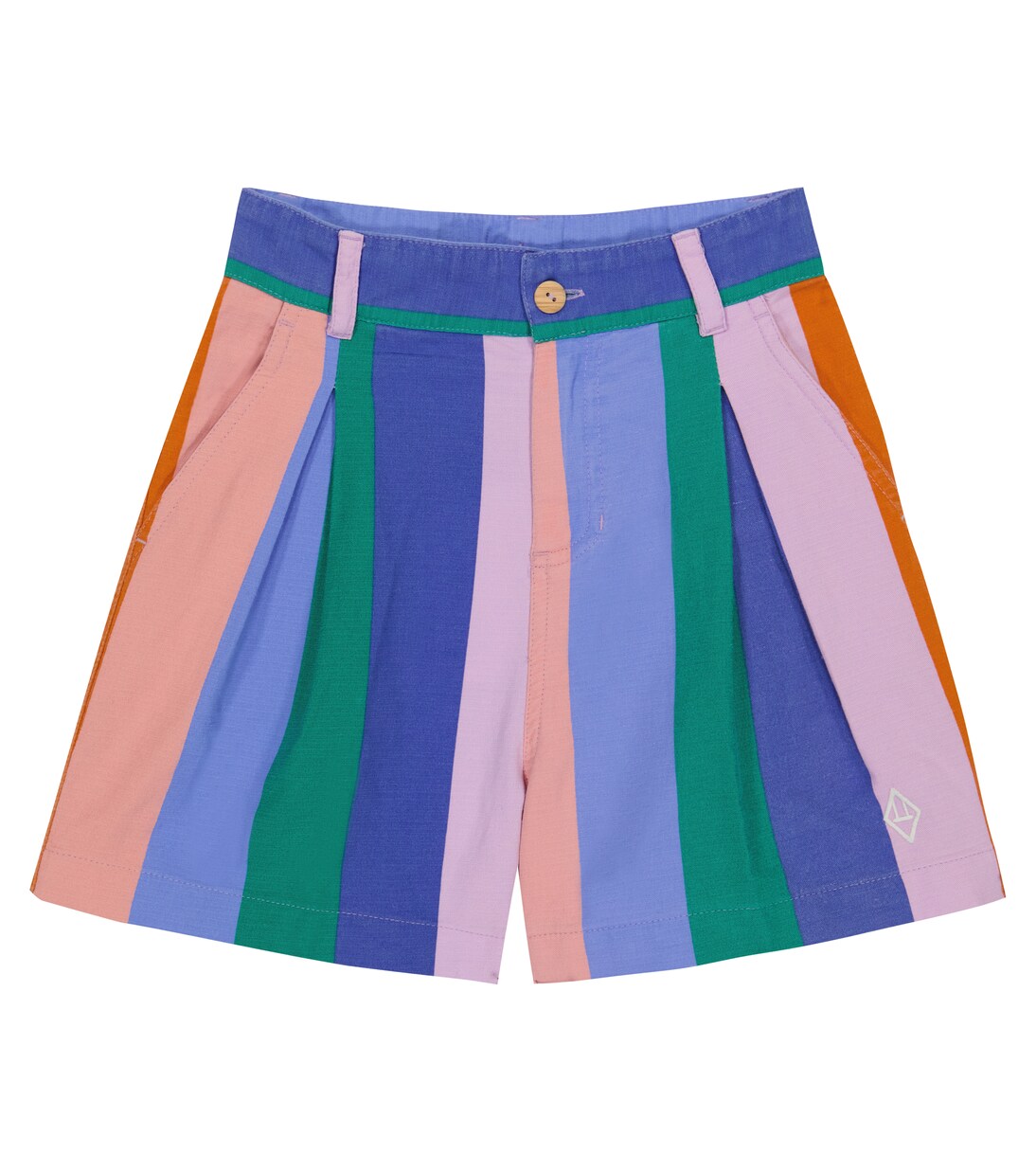 Monkey striped cotton and linen shorts | The Animals Observatory