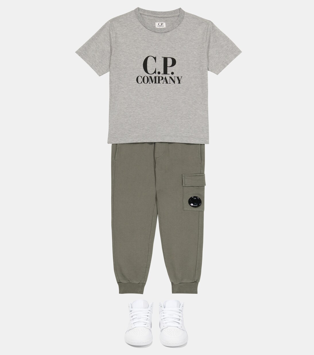 Logo cotton jersey sweatpants | C.P. Company Kids