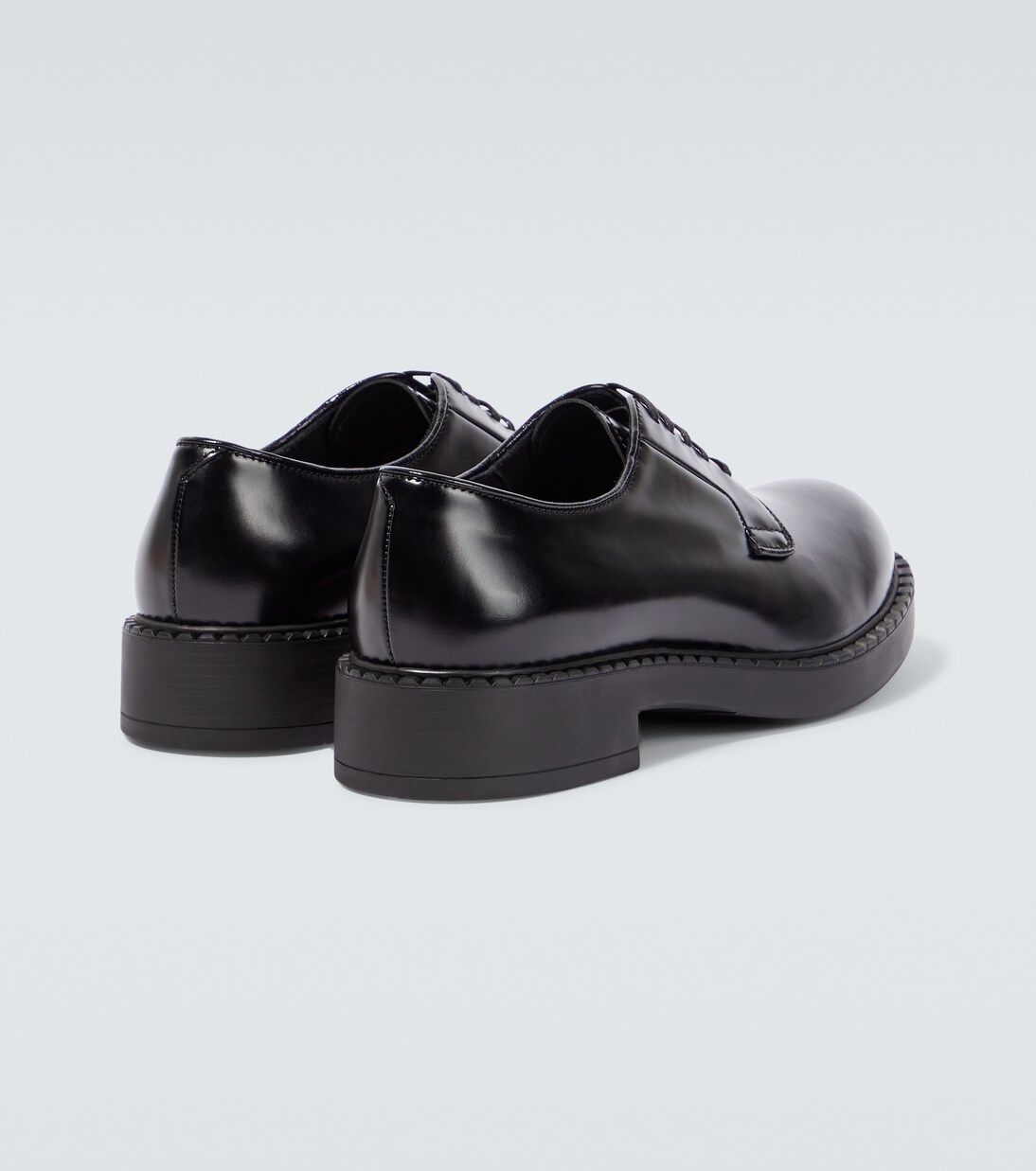 Brushed leather Derby shoes | Prada