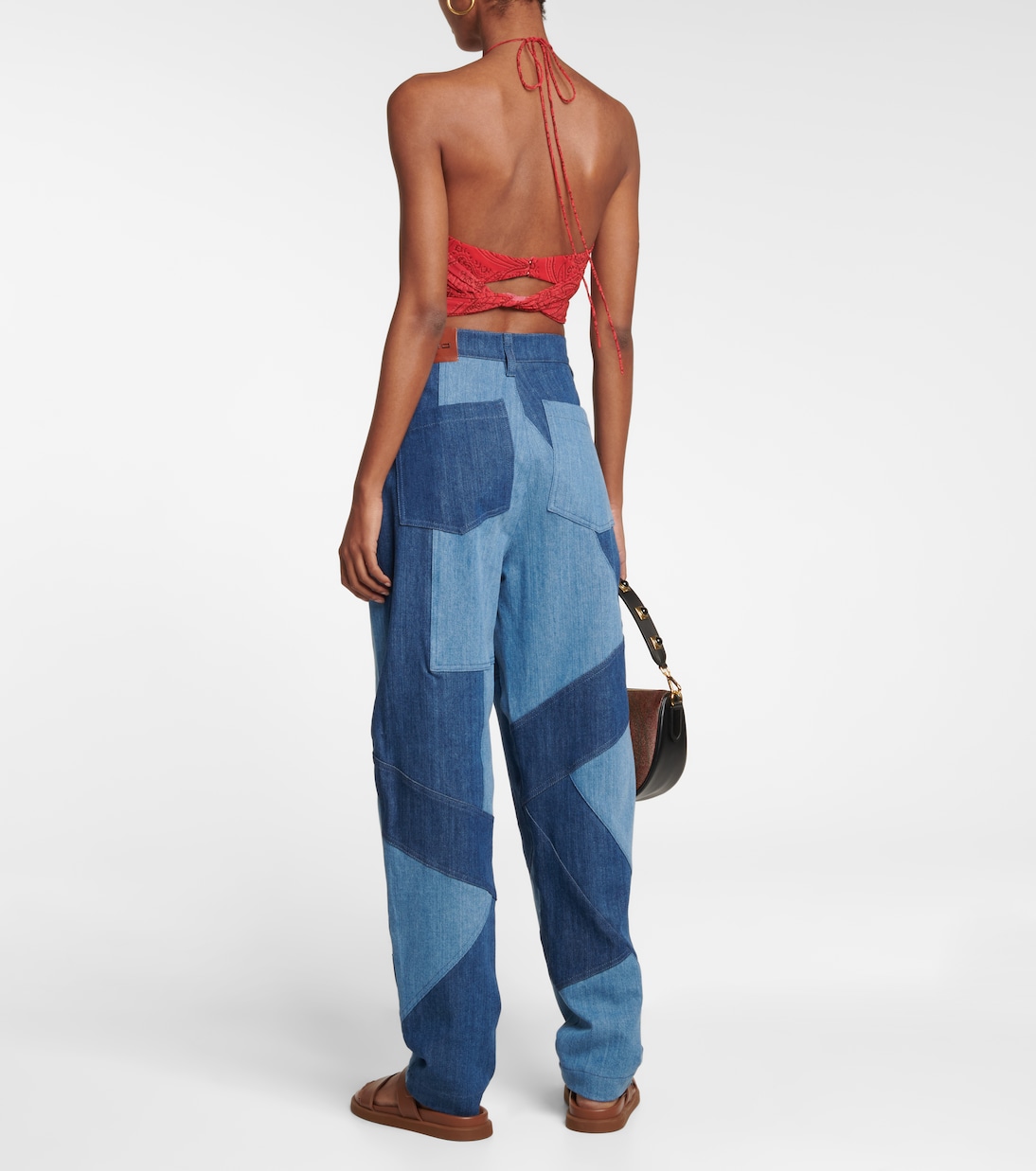 Tie-waist halter-neck crop top | Etro